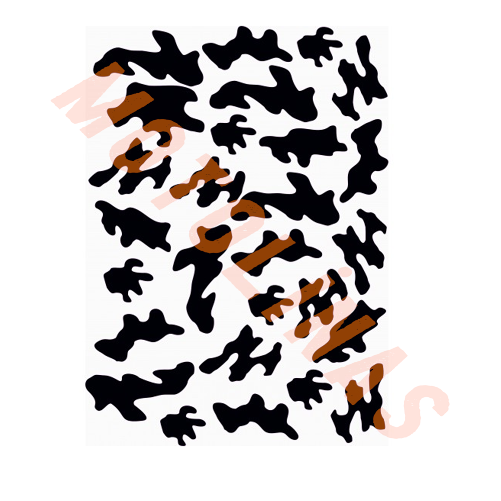 STİCKER SETİ [A4] [KAMUFLAJ SİYAH] - UNİVERSAL