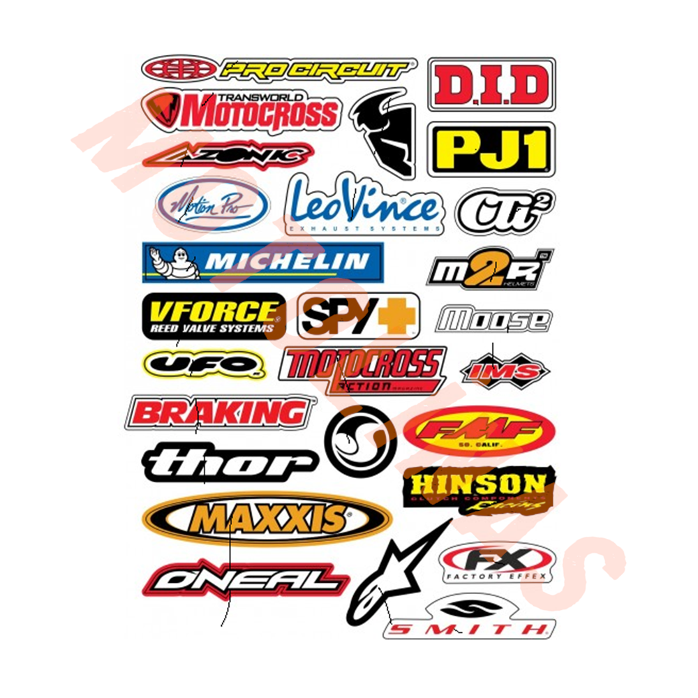 STİCKER SETİ [A4] [MARKA KARMA 27 PAÇA] LNS004 - UNİVERSAL