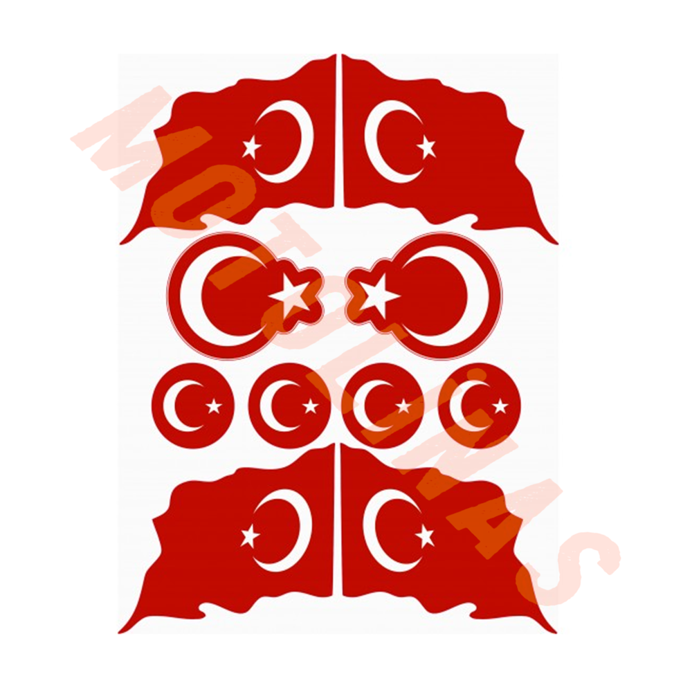 STİCKER SETİ [A4] [TÜRK BAYRAĞI] - UNİVERSAL