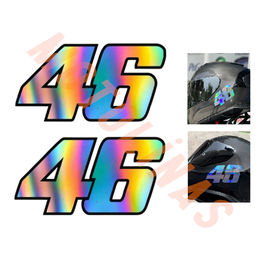 46 STİCKER 9.5x3.5cm HOLOGRAM - 2 ADET - UNİVERSAL