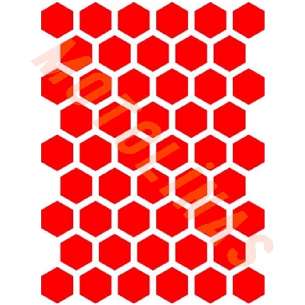 UNİVERSAL PETEK 54 PARÇA BÜYÜK TANK PAD - KIRMIZI