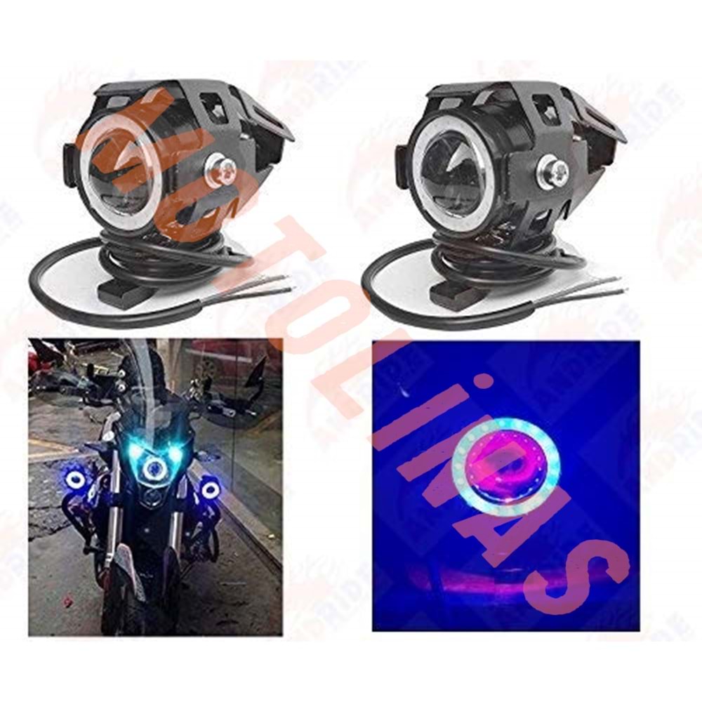 U7 MİNİ SİS FARI 5 RENK (2 Lİ SET) - MOTOSİKLET