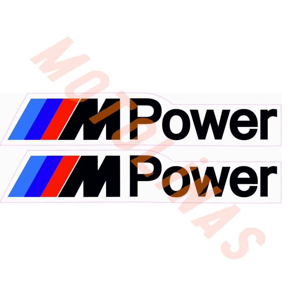 BMW M POWER 3*15cm SİYAH 2 ADET SET - AKSESUR