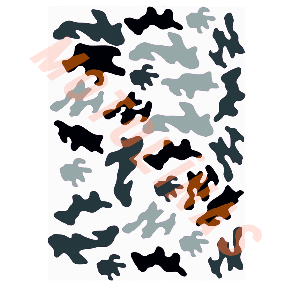 STİCKER SETİ [A4] [KAMUFLAJ SİYAH/GRİ] - UNİVERSAL