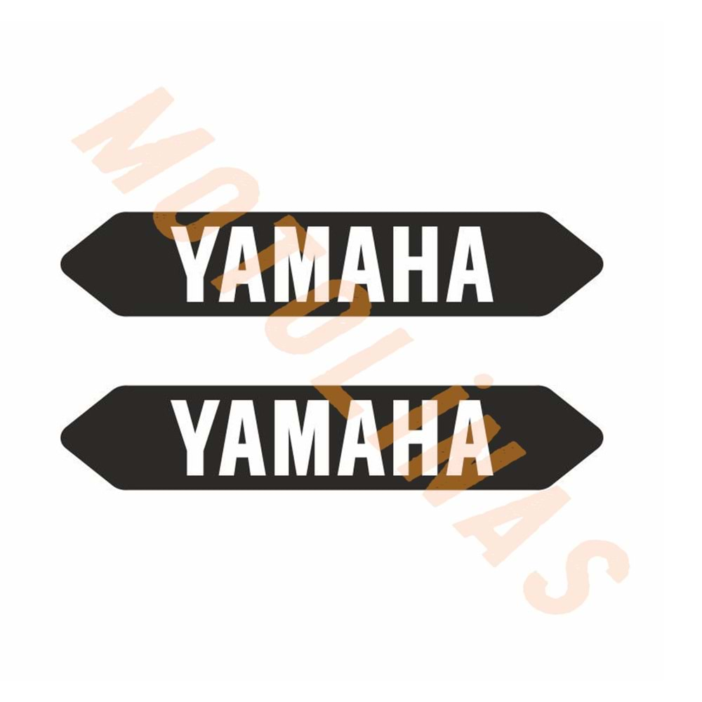 YAMAHA UYUMLU 7,5cm X 1,5 cm ÖZEL LOGO DAMLA STICKER 2 li