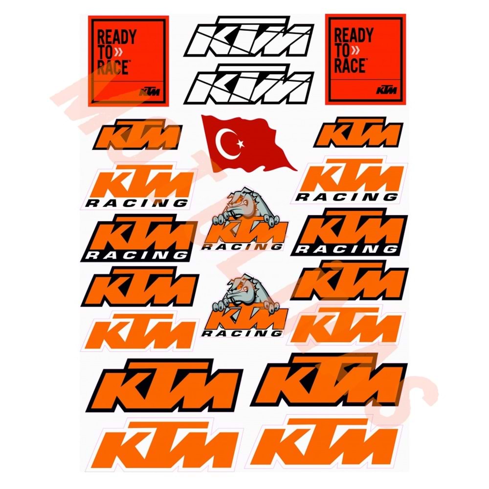 STİCKER SETİ [A4] [KTM 21 PARÇA] - UNİVERSAL
