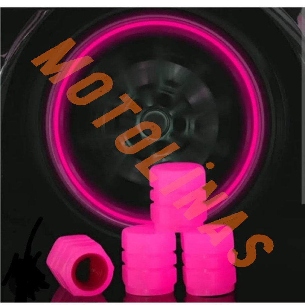 SİBOP KAPAĞI DEMİR [PEMBE] 4 Adet [FOSFORLU] AKSESUAR