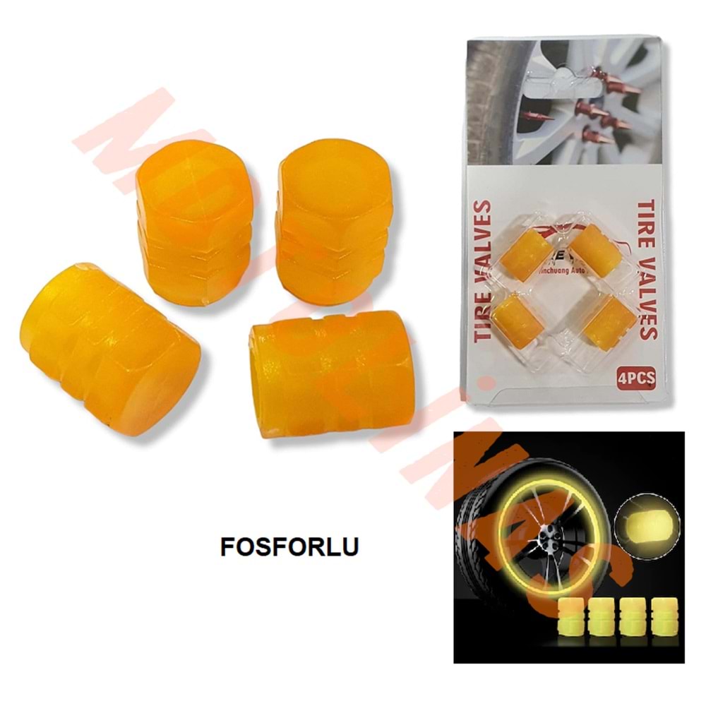 SİBOP KAPAĞI DEMİR [SARI] 4 Adet [FOSFORLU] AKSESUAR