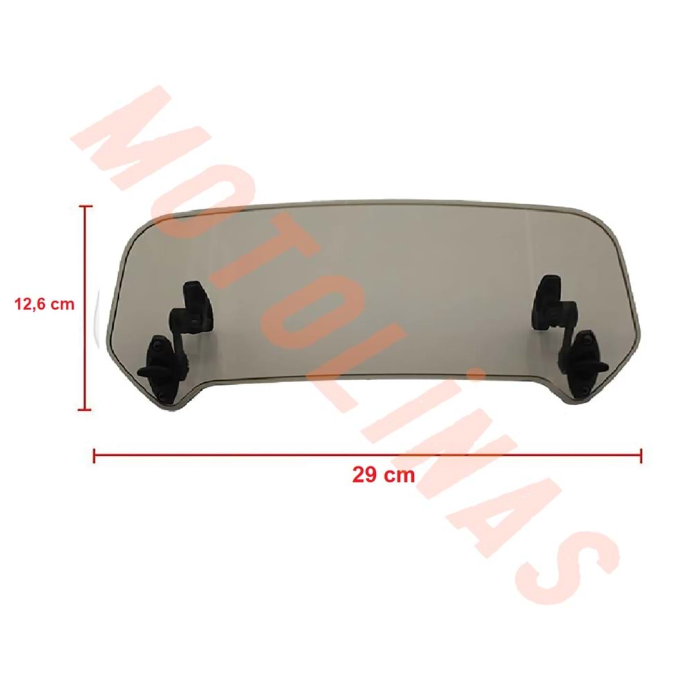 ÖN SİPERLİK UZATMA / DEFLEKTÖR FÜME [AÇI AYARLI] [12,6cm/29cm] - UNİVERSAL