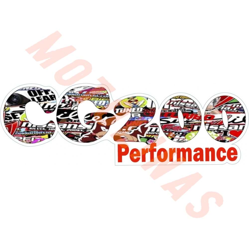 CG200 PERFORMANCE STİCKER 20X6,5cm - UNİVERSAL