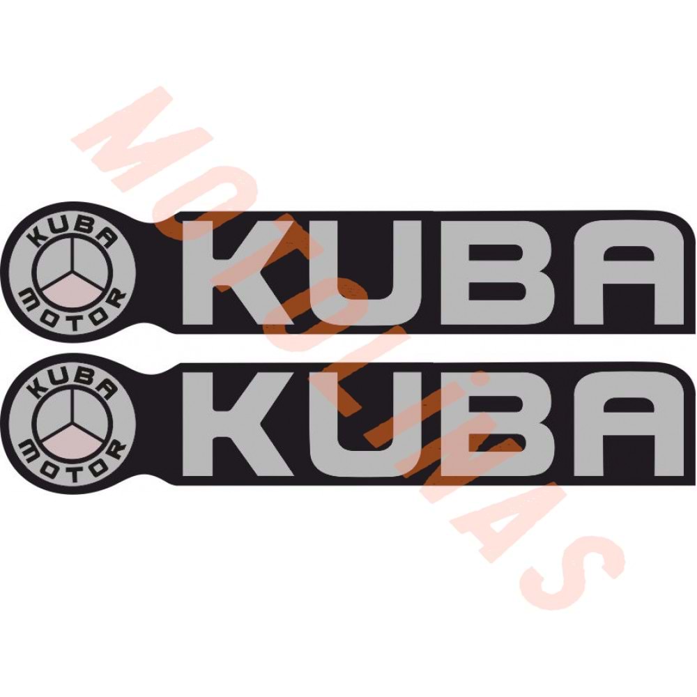 KUBA 2li STİCKER GRİ 15x3cm - UNİVERSAL