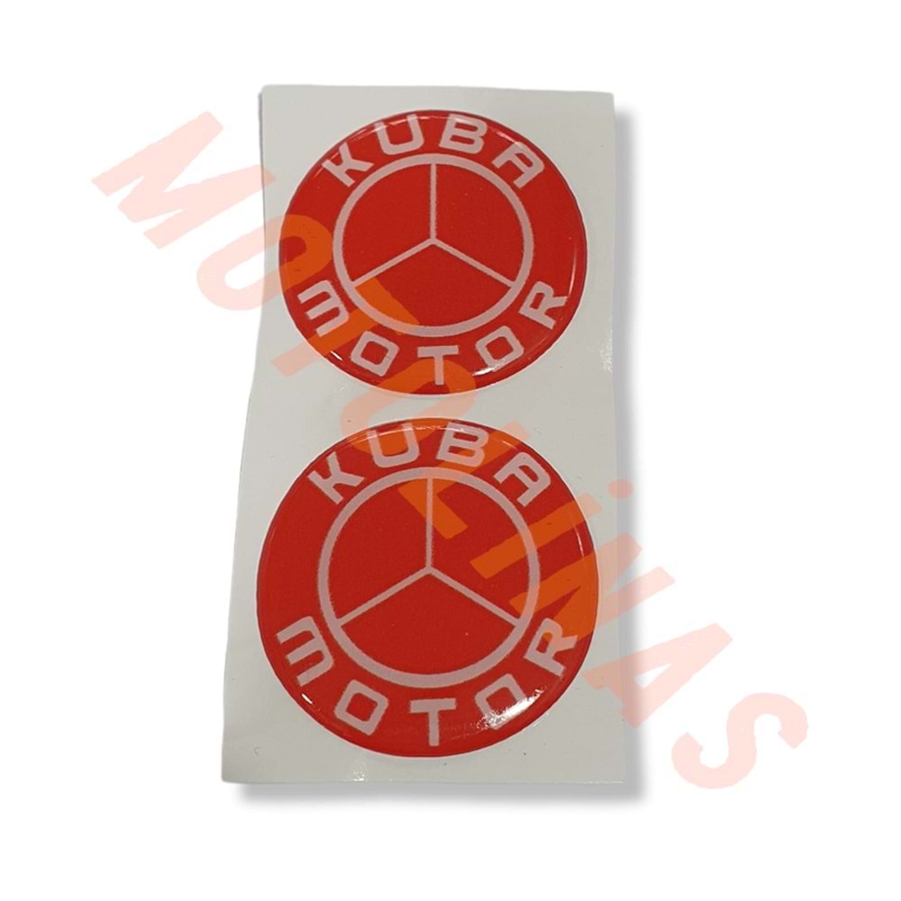 DAMLA STİCKER 2 li [5X5 cm] KUBA KIRMIZI DAMLA SİLİKON ETİKET