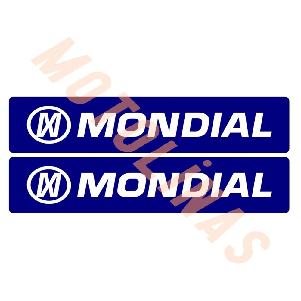 STİCKER MONDİAL [MAVİ] 15X3cm 2 li SET - UNİVERSAL