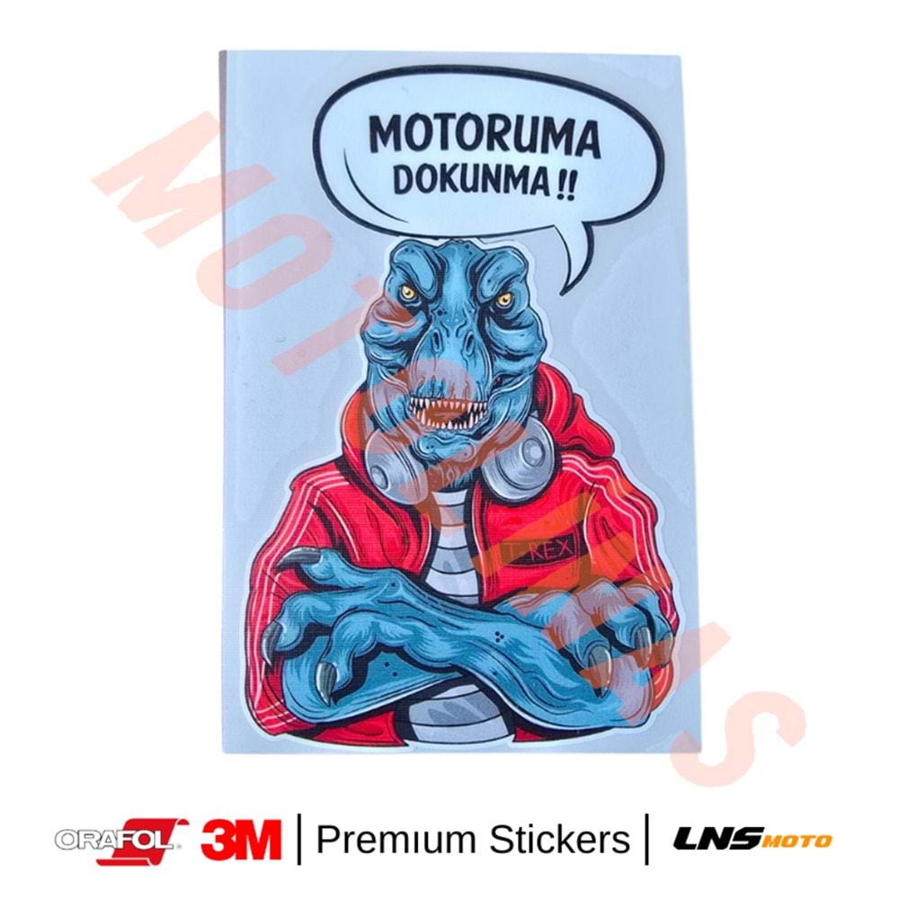 MOTORUMA DOKUNMA ETİKETİ [DİNAZOR] 3M STİCKER- UNİVERSAL
