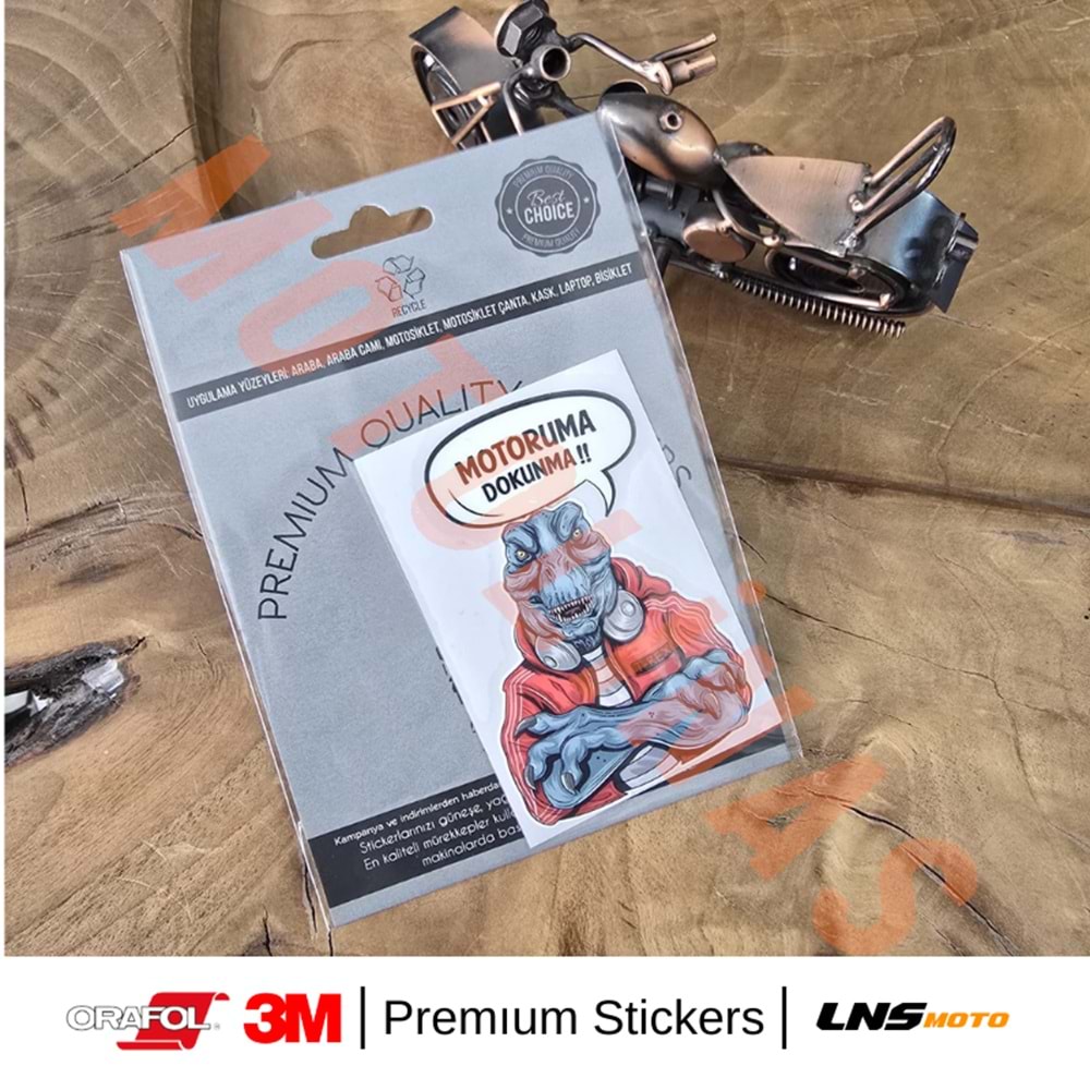 MOTORUMA DOKUNMA ETİKETİ [DİNAZOR] 3M STİCKER- UNİVERSAL