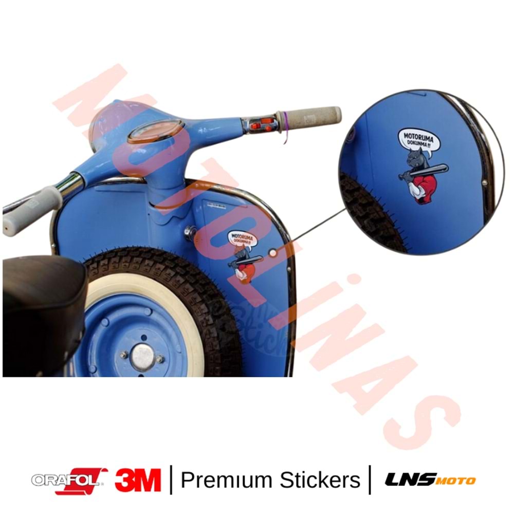 MOTORUMA DOKUNMA ETİKETİ [DİNAZOR] 3M STİCKER- UNİVERSAL