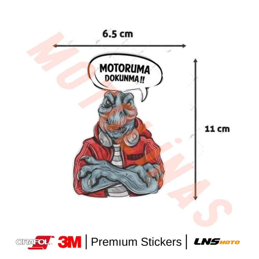 MOTORUMA DOKUNMA ETİKETİ [DİNAZOR] 3M STİCKER- UNİVERSAL