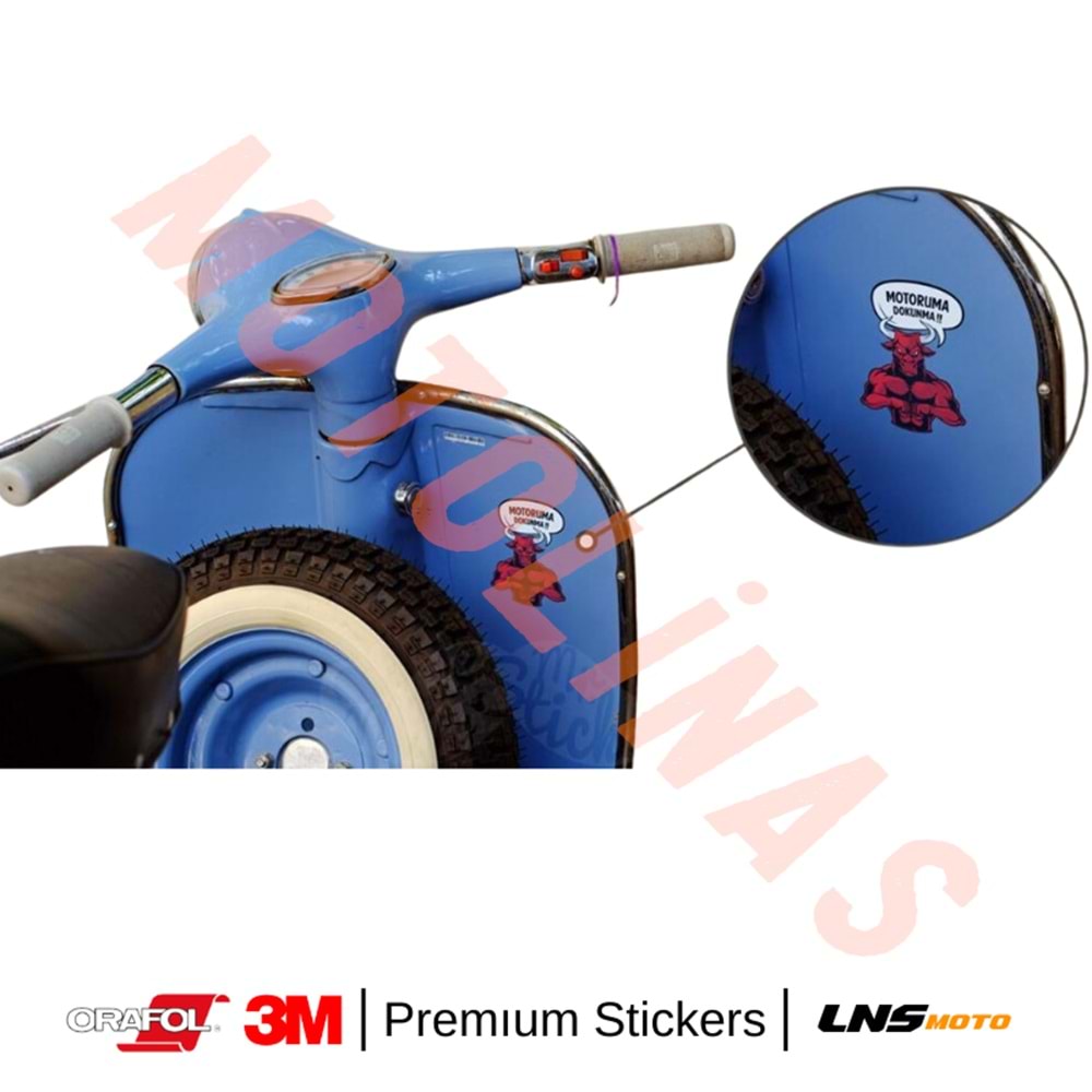 MOTORUMA DOKUNMA ETİKETİ [BOĞA] 3M STİCKER- UNİVERSAL