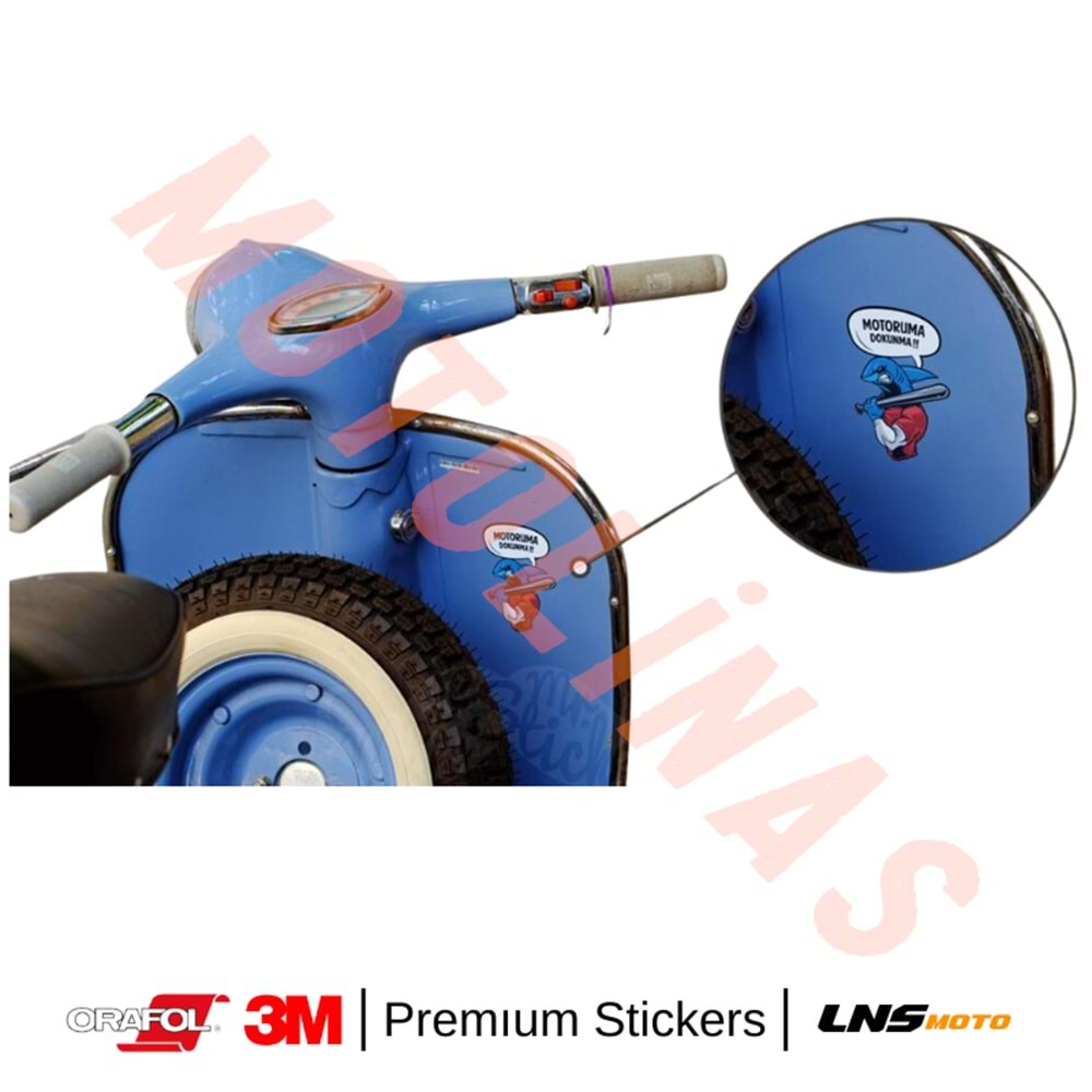 MOTORUMA DOKUNMA ETİKETİ [KÖPEK BALIĞI] 3M STİCKER- UNİVERSAL