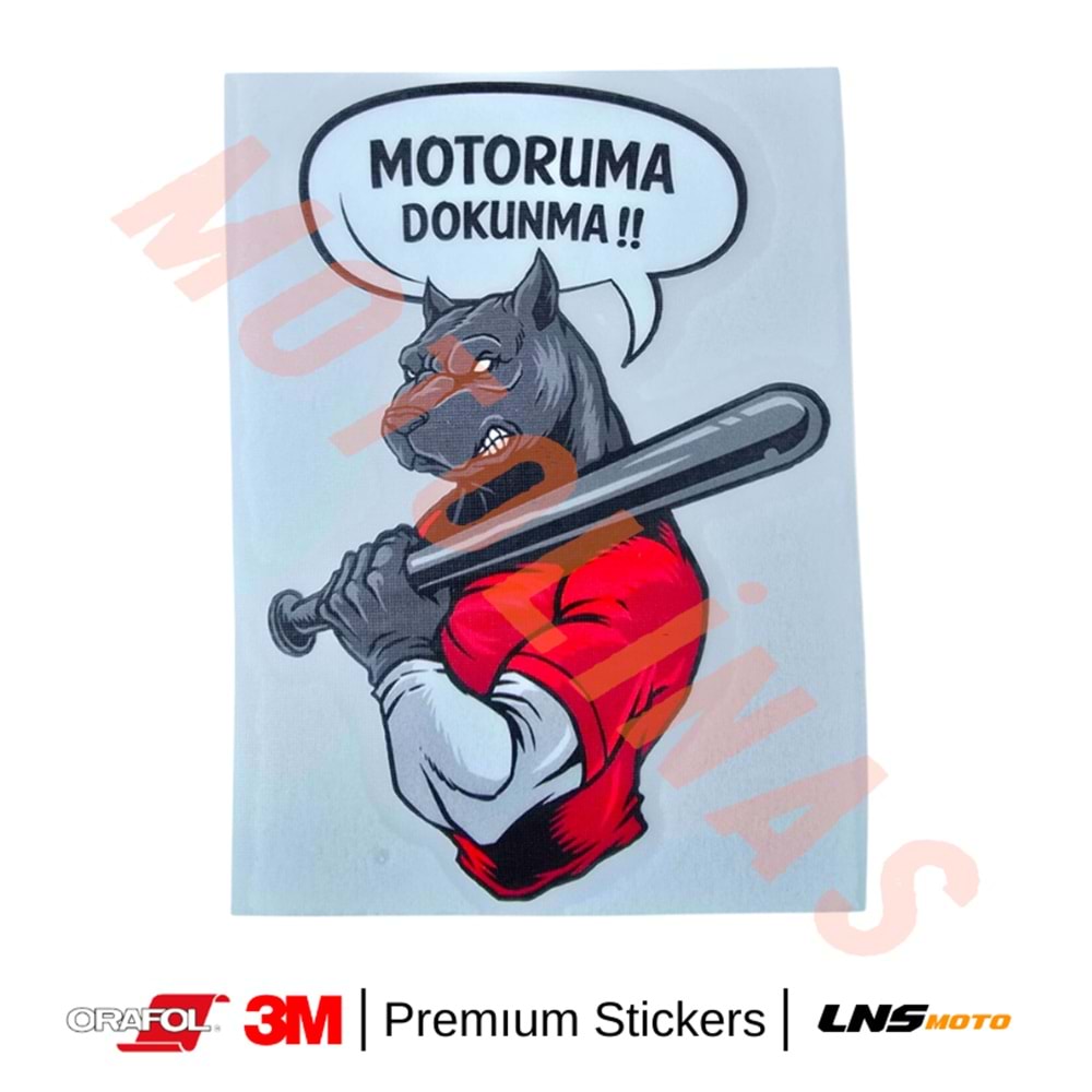 MOTORUMA DOKUNMA ETİKETİ [PİTBULL] 3M STİCKER- UNİVERSAL