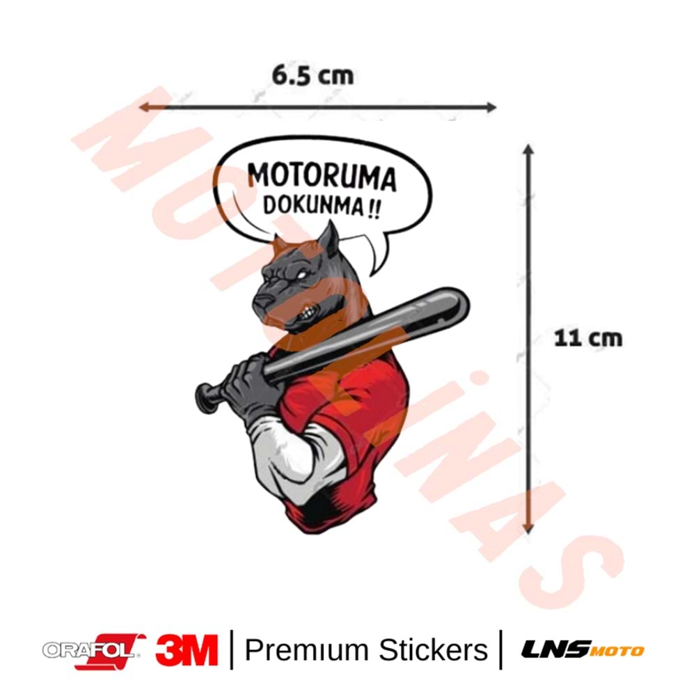 MOTORUMA DOKUNMA ETİKETİ [PİTBULL] 3M STİCKER- UNİVERSAL