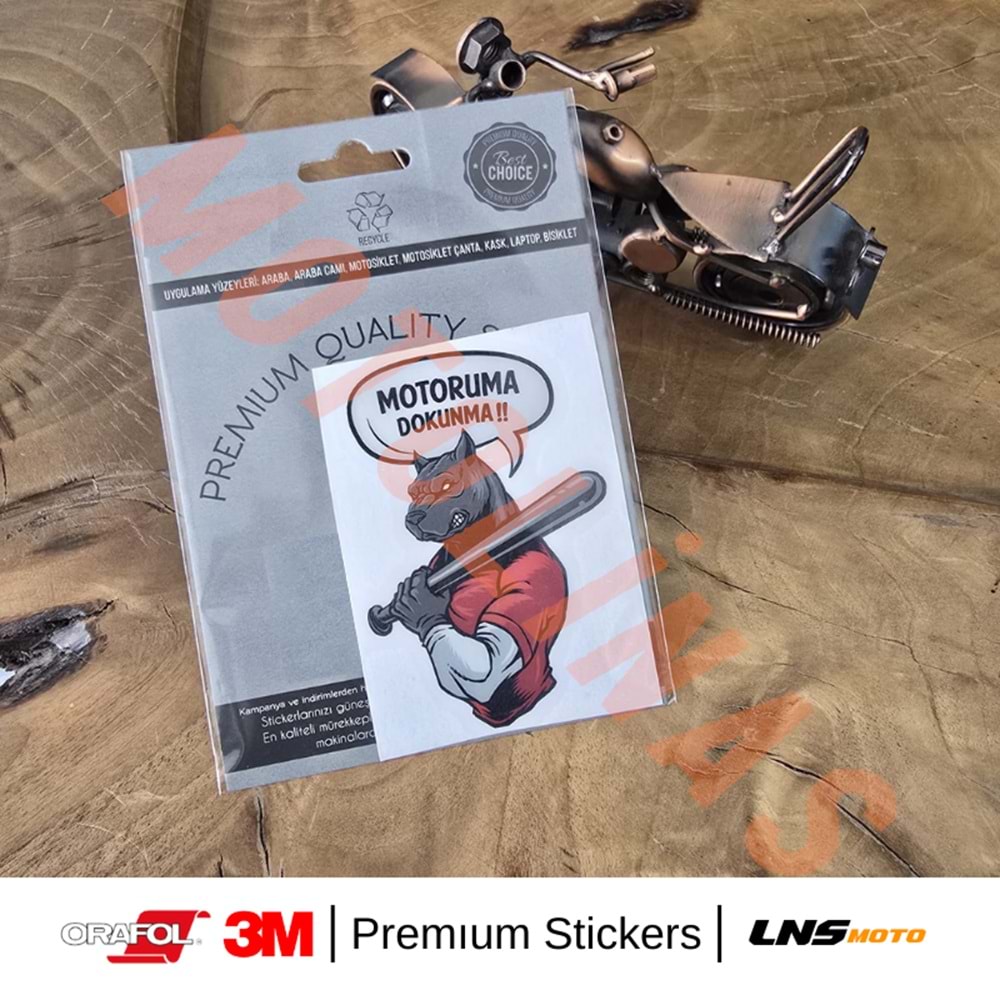 MOTORUMA DOKUNMA ETİKETİ [PİTBULL] 3M STİCKER- UNİVERSAL