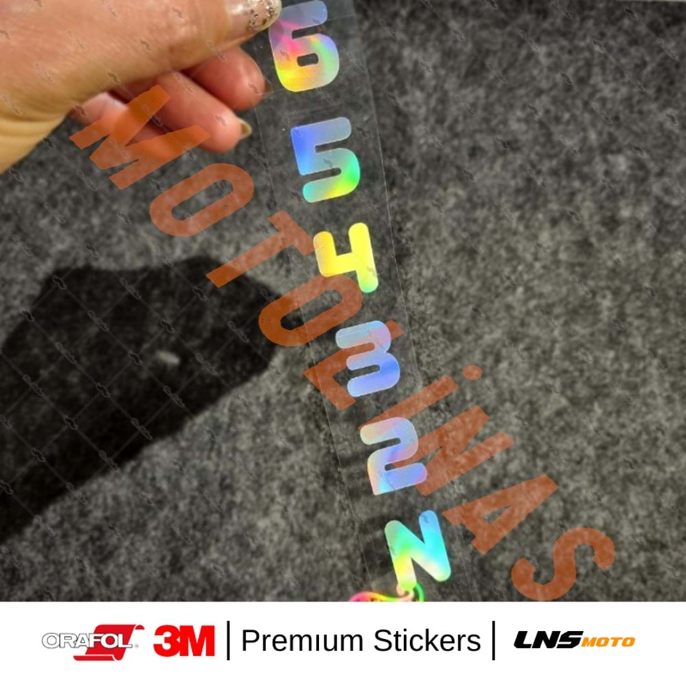 VİTES [1N23456] ETİKETİ [HOLOGRAM] 3M STİCKER- UNİVERSAL