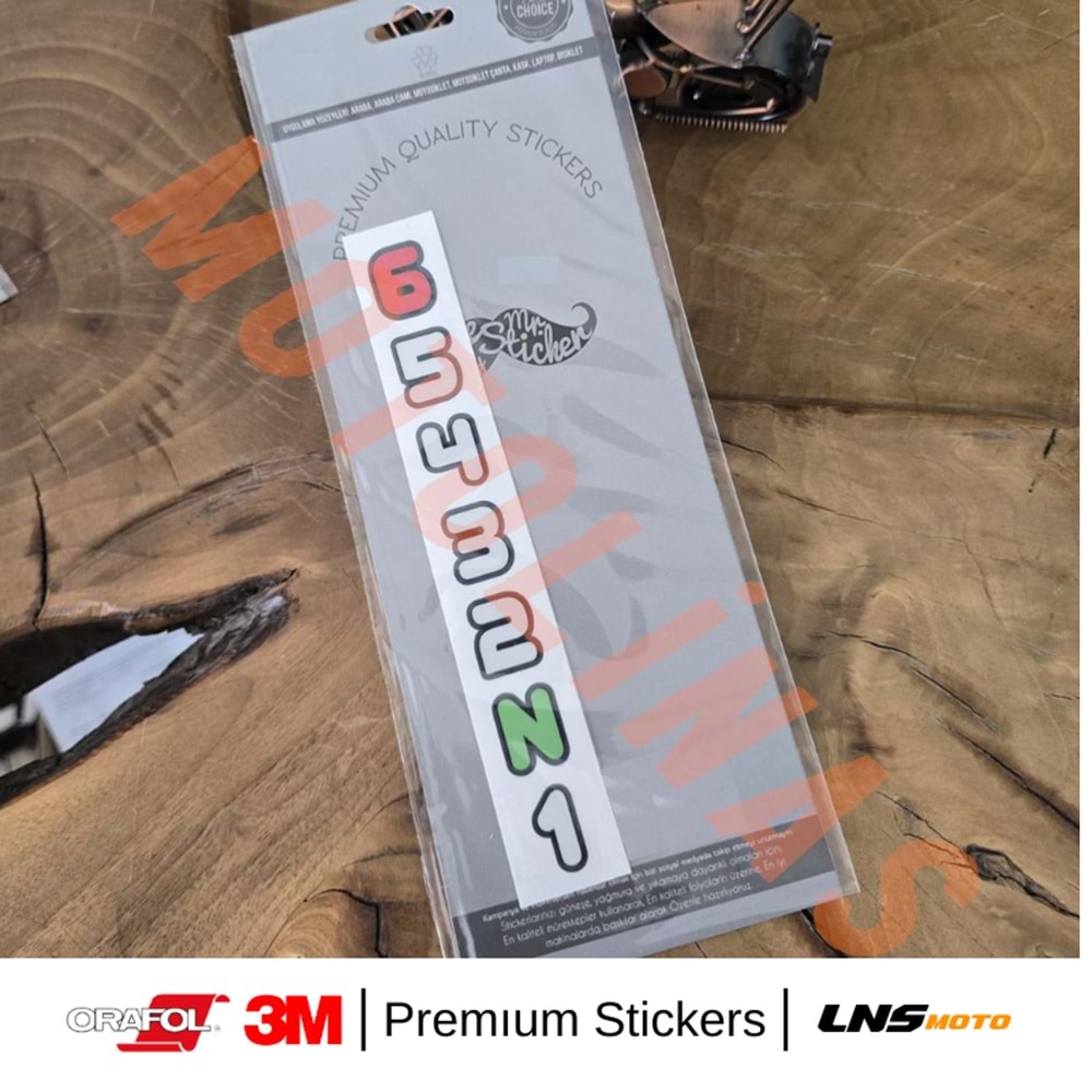VİTES [1N23456] ETİKETİ [REFLEKTİF] 3M STİCKER- UNİVERSAL