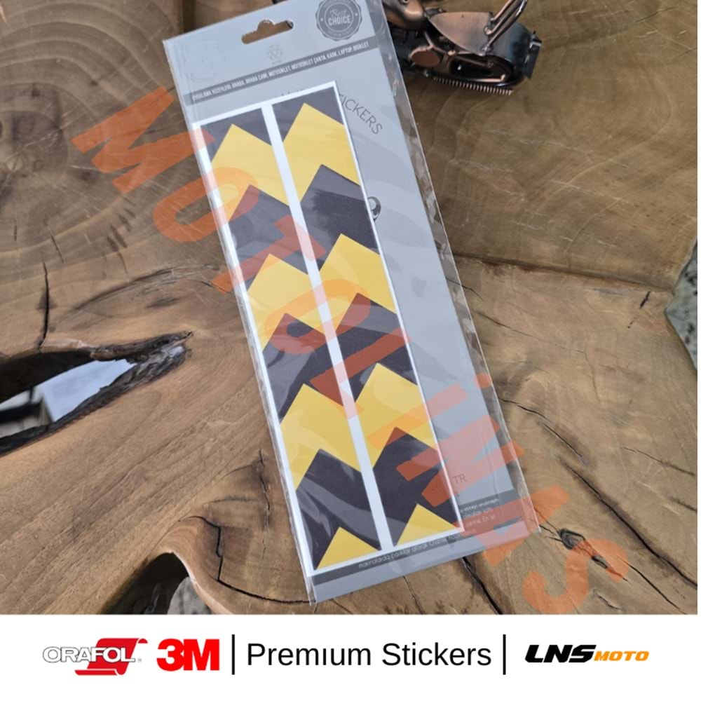ŞERİT 2li SET ETİKETİ [SARI] [REFLEKTİF] 3M STİCKER ÇANTA ETİKETİ- UNİVERSAL