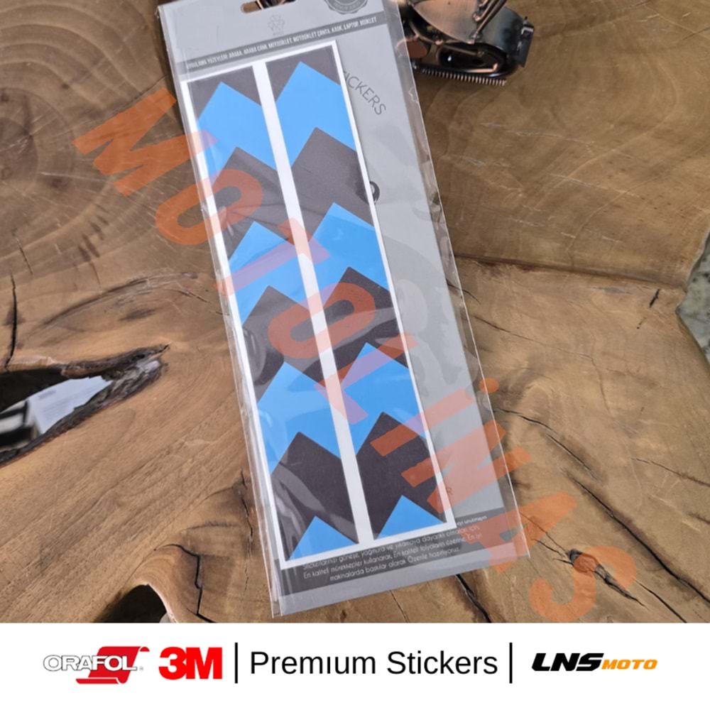 ŞERİT 2li SET ETİKETİ [MAVİ] [REFLEKTİF] 3M STİCKER ÇANTA ETİKETİ- UNİVERSAL