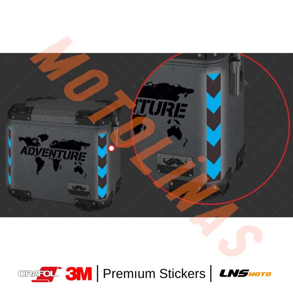 ŞERİT 2li SET ETİKETİ [MAVİ] [REFLEKTİF] 3M STİCKER ÇANTA ETİKETİ- UNİVERSAL