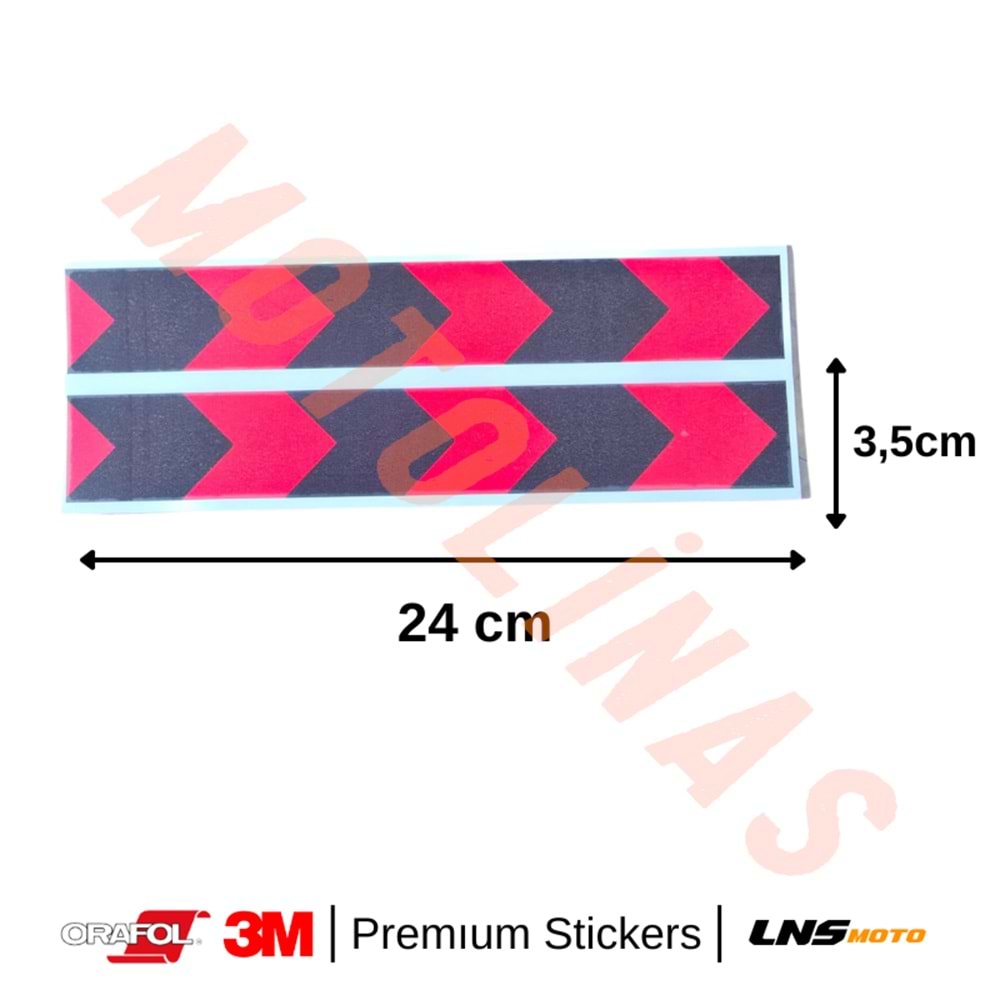 ŞERİT 2li SET ETİKETİ [KIRMIZI] [REFLEKTİF] 3M STİCKER ÇANTA ETİKETİ- UNİVERSAL