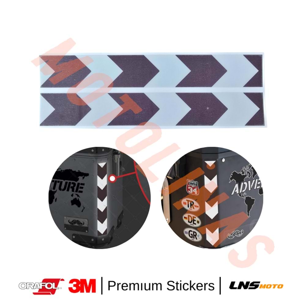 ŞERİT 2li SET ETİKETİ [BEYAZ] [REFLEKTİF] 3M STİCKER ÇANTA ETİKETİ- UNİVERSAL