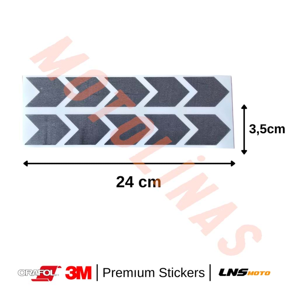 ŞERİT 2li SET ETİKETİ [SİYAH] [REFLEKTİF] 3M STİCKER ÇANTA ETİKETİ- UNİVERSAL