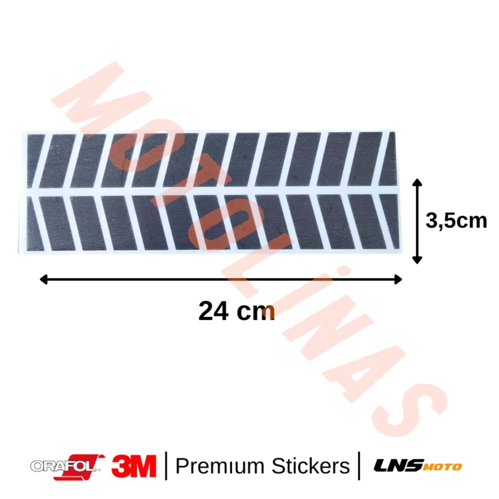 ŞERİT 2li SET ETİKETİ [SİYAH/V2] [REFLEKTİF] 3M STİCKER ÇANTA ETİKETİ- UNİVERSAL