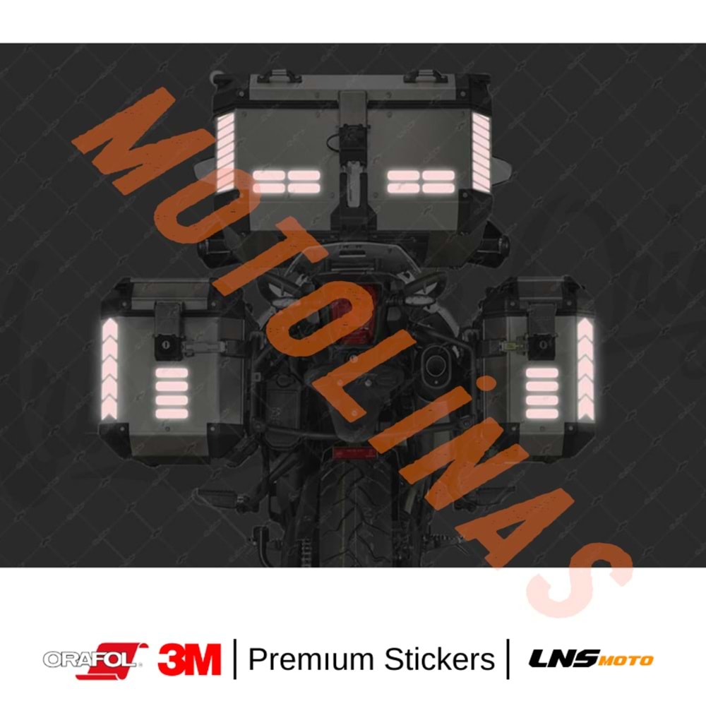 ŞERİT 2li SET ETİKETİ [SİYAH/V2] [REFLEKTİF] 3M STİCKER ÇANTA ETİKETİ- UNİVERSAL
