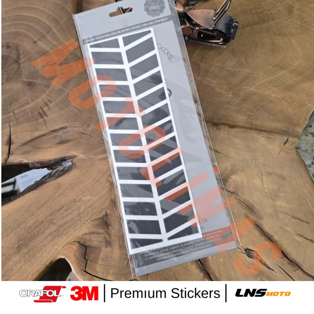 ŞERİT 2li SET ETİKETİ [SİYAH/V2] [REFLEKTİF] 3M STİCKER ÇANTA ETİKETİ- UNİVERSAL