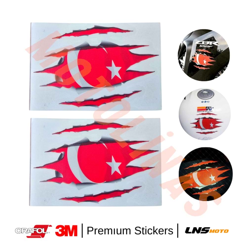 PENÇE AY YILDIZ METAL DESENLİ [REFLEKTİF] 3M STİCKER- UNİVERSAL