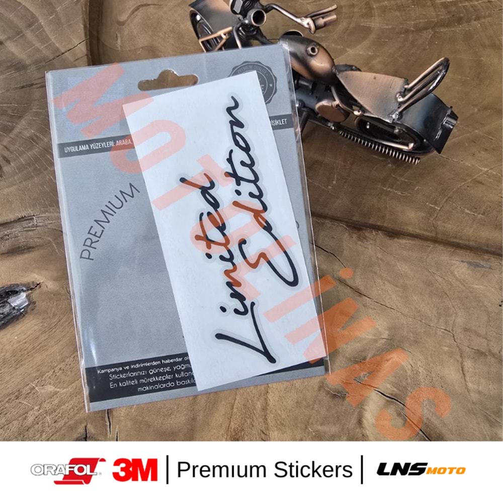 LİMİTED EDİTİON REKLEFTİF YAZILI ETİKET 3M STİCKER- UNİVERSAL