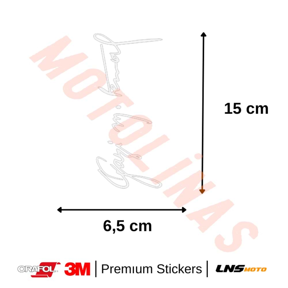 GAZİ M. KEMAL YAZISI [BEYAZ] REKLEFTİF YAZILI ETİKET 3M STİCKER- UNİVERSAL