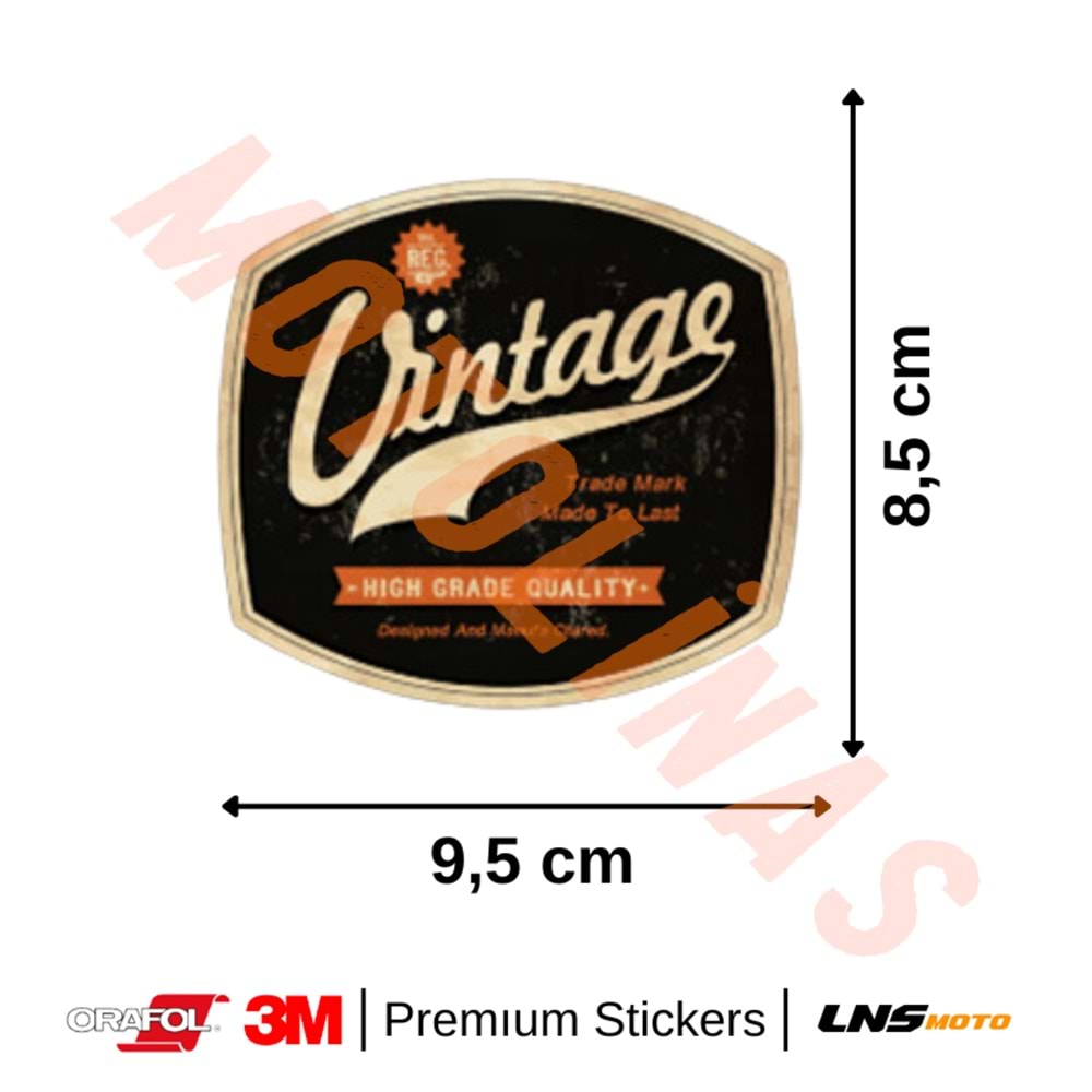 VİNTAGE ETİKETİ 3M STİCKER- UNİVERSAL
