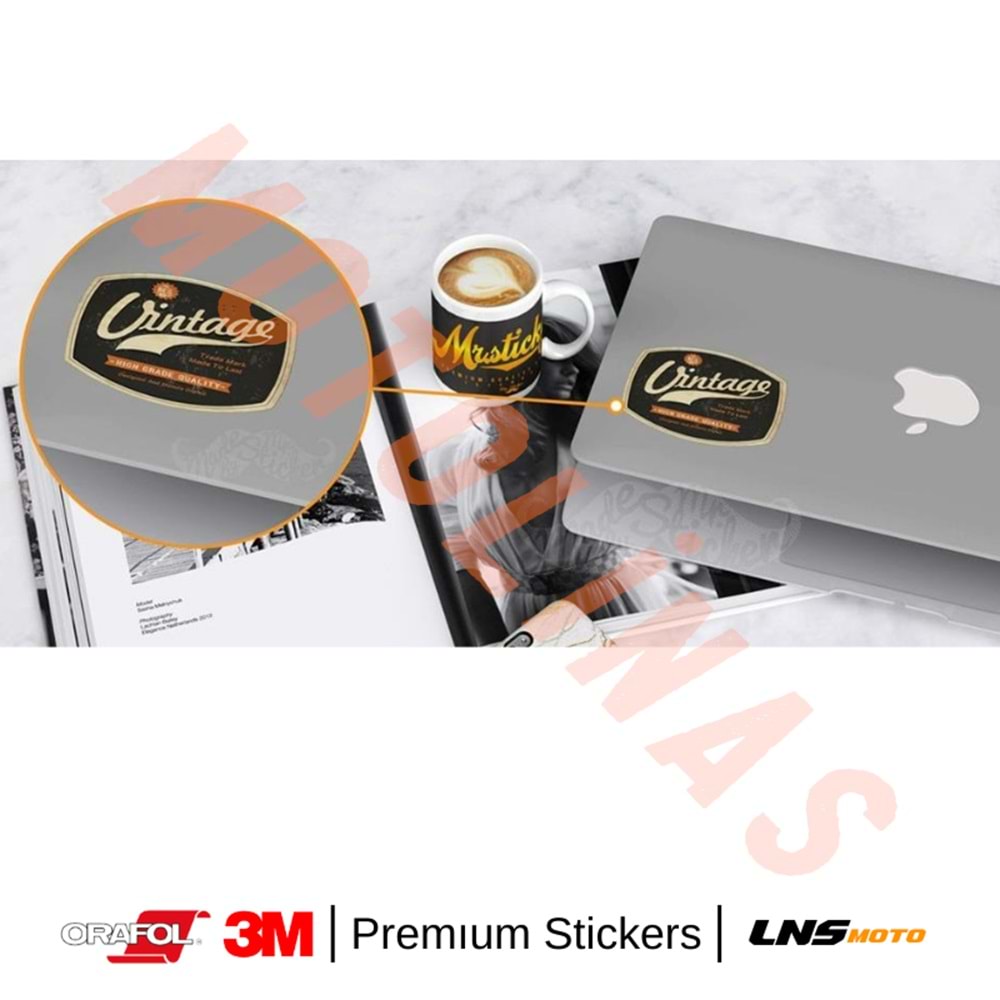 VİNTAGE ETİKETİ 3M STİCKER- UNİVERSAL