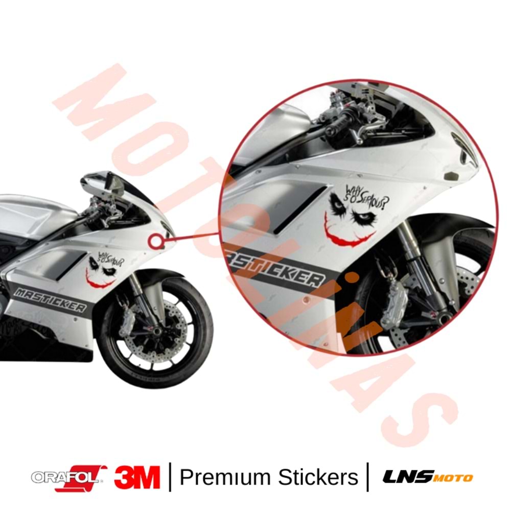 JOKER YÜZÜ 2li ÖZEL SERİ 2 ETİKET 3M STİCKER- UNİVERSAL