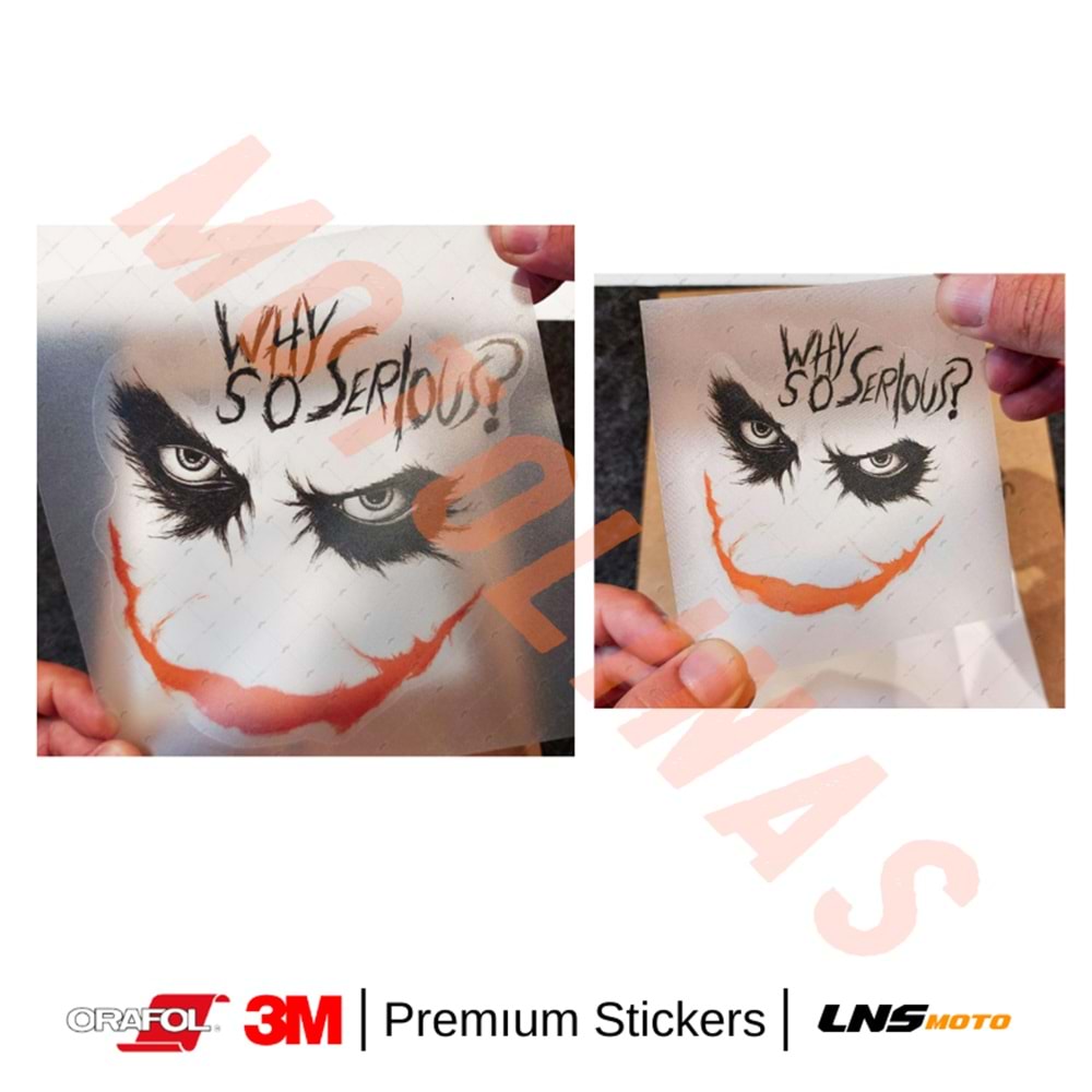 JOKER YÜZÜ 2li ÖZEL SERİ 2 ETİKET 3M STİCKER- UNİVERSAL