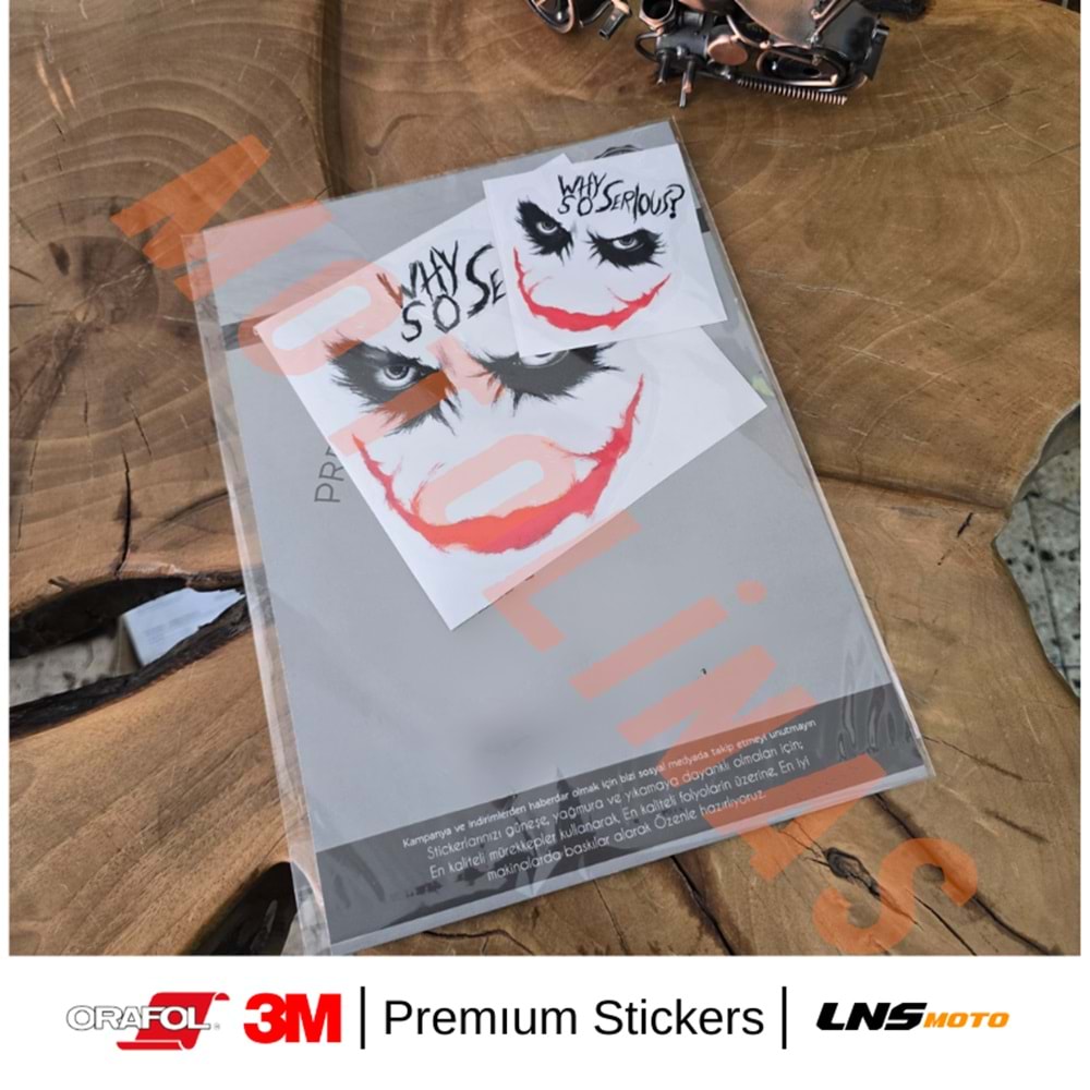 JOKER YÜZÜ 2li ÖZEL SERİ 2 ETİKET 3M STİCKER- UNİVERSAL