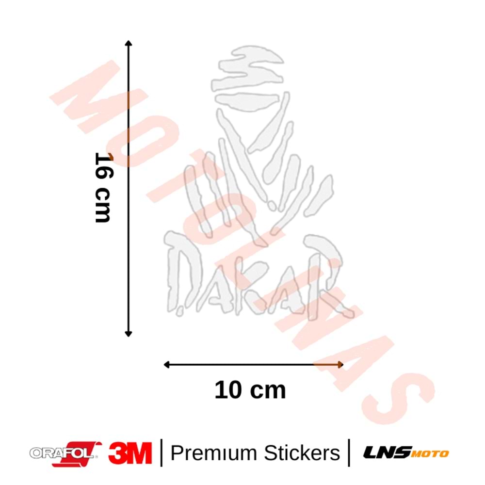 DAKAR ETİKETİ BEYAZ [REFLEKTİF] 3M STİCKER- UNİVERSAL