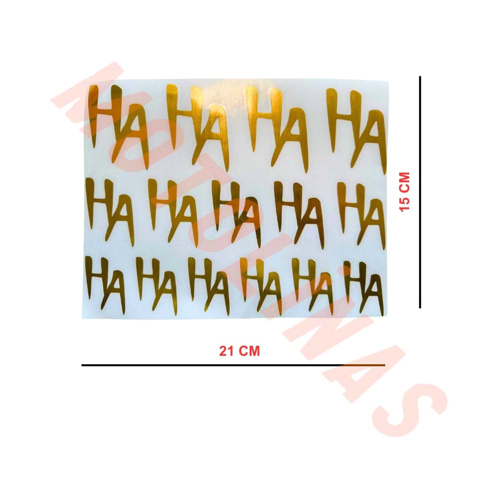 STİCKER SETİ [A5] HAHAHA 15x21cm GOLD - UNİVERSAL