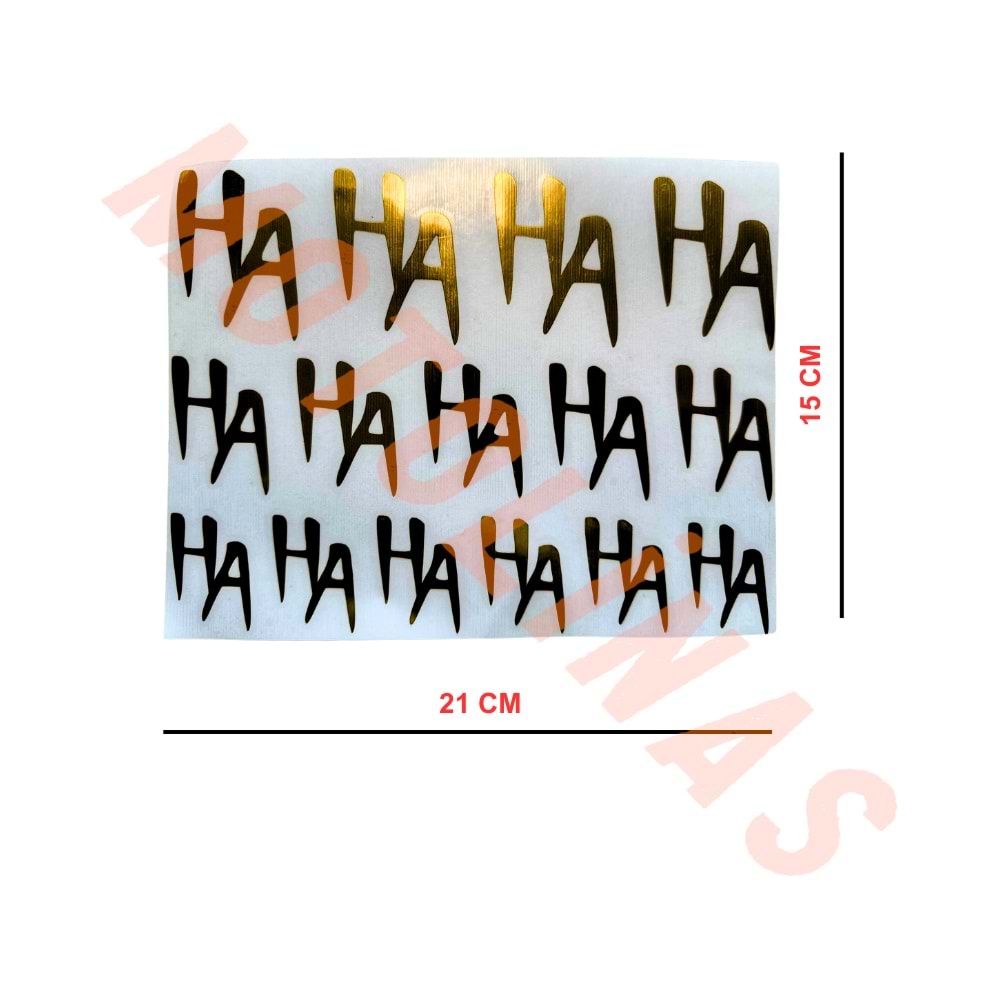 STİCKER SETİ [A5] HAHAHA 15x21cm SİYAH- UNİVERSAL