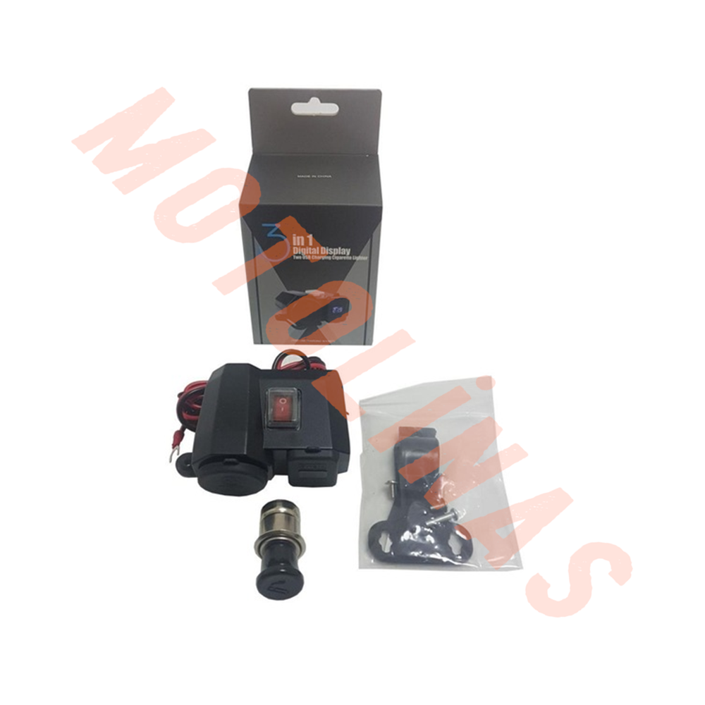 TELEFON ŞARJ MAKİNASI VE [ÇAKMAKLIK DAHİL] + VOLTMETRELİ