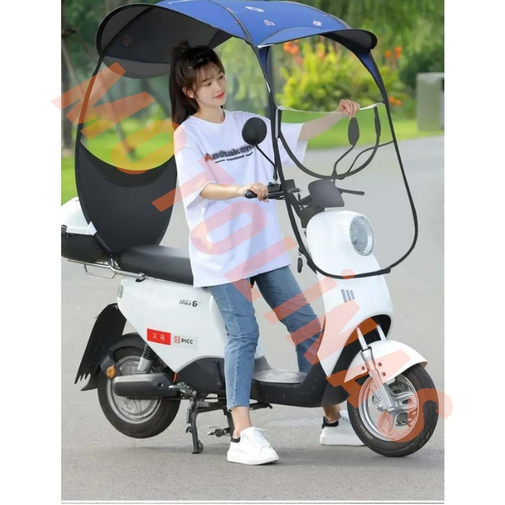 MOTOSİKLET - EBİKE GÜNEŞ VE YAĞMUR TENTESİ PRATİK MONTAJ